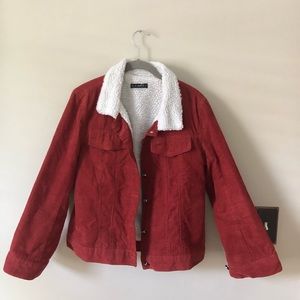 Red corduroy jacket